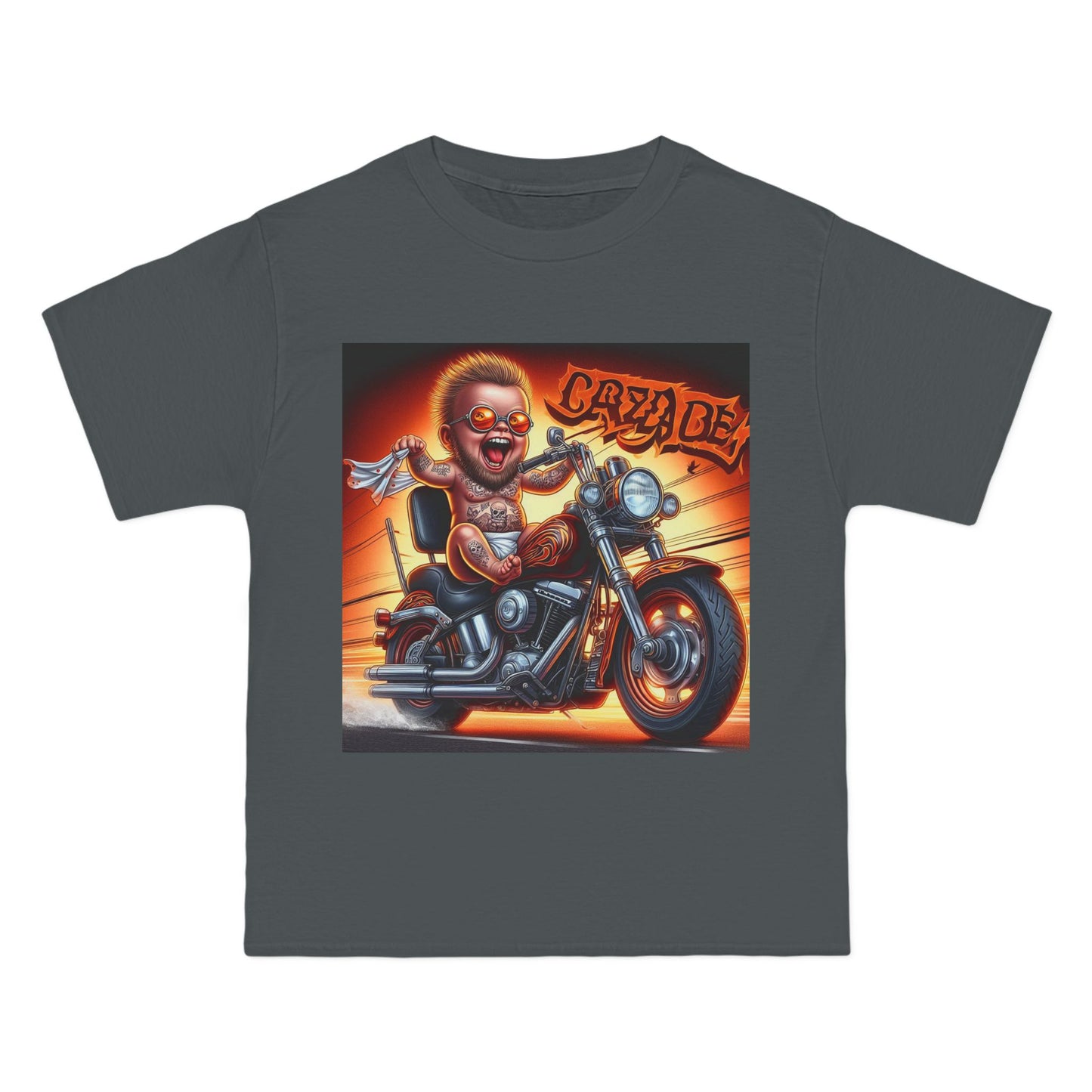 Crazy Baby Motorcycle T-Shirt — Retro Baby on Bike Tee