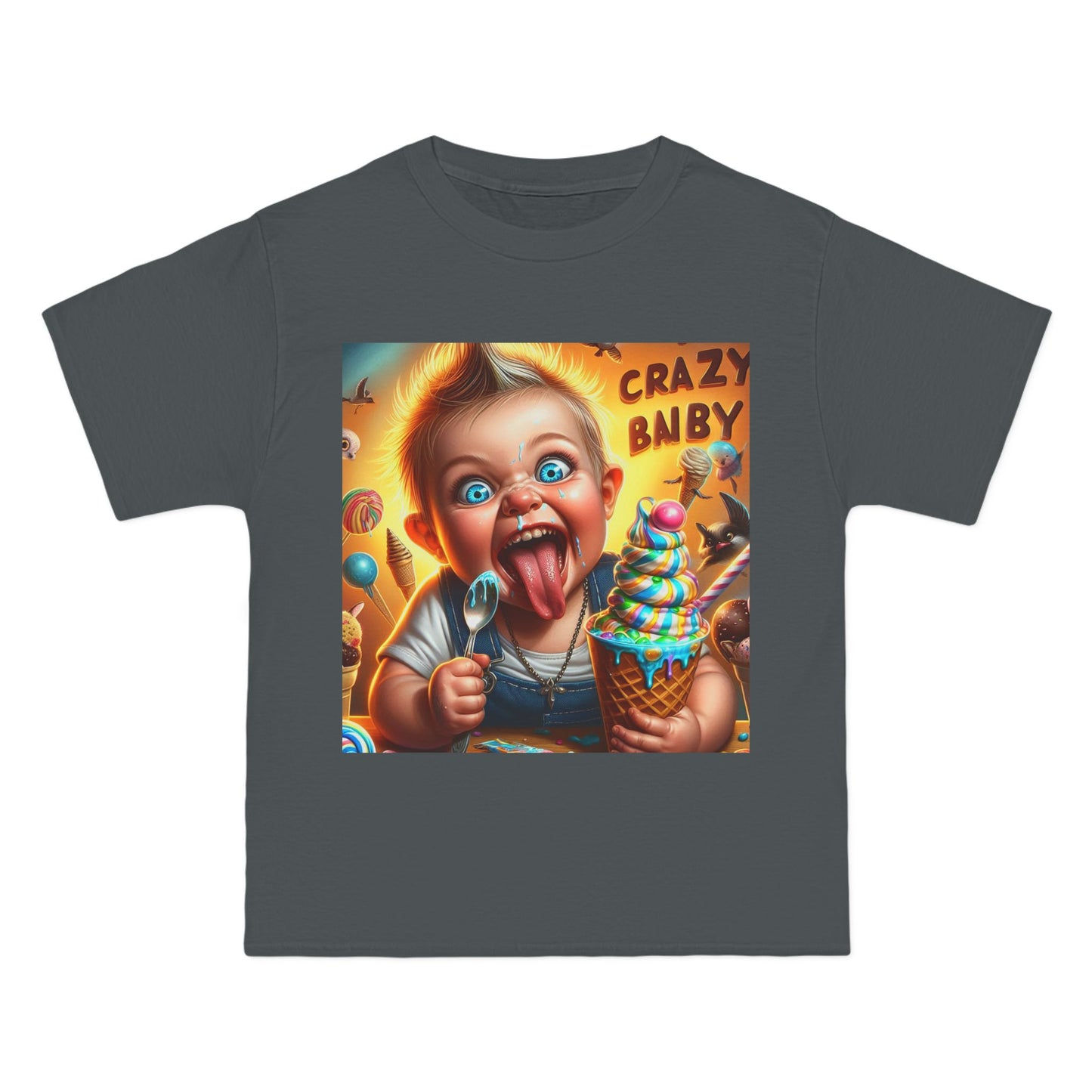 Crazy Baby Eating Ice Cream T-Shirt