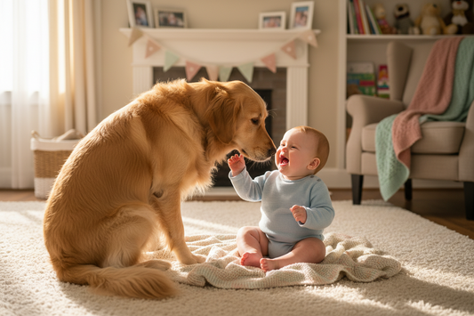 Baby and Dog Become Best Friends