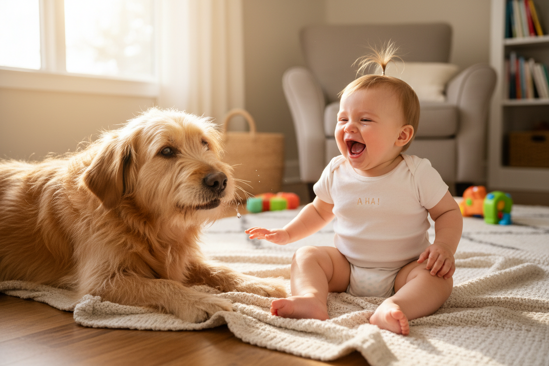 Baby Laughs Only at Dog