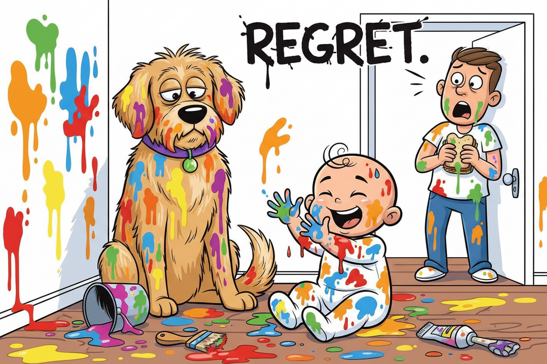 Baby Paint + Dog = Regret