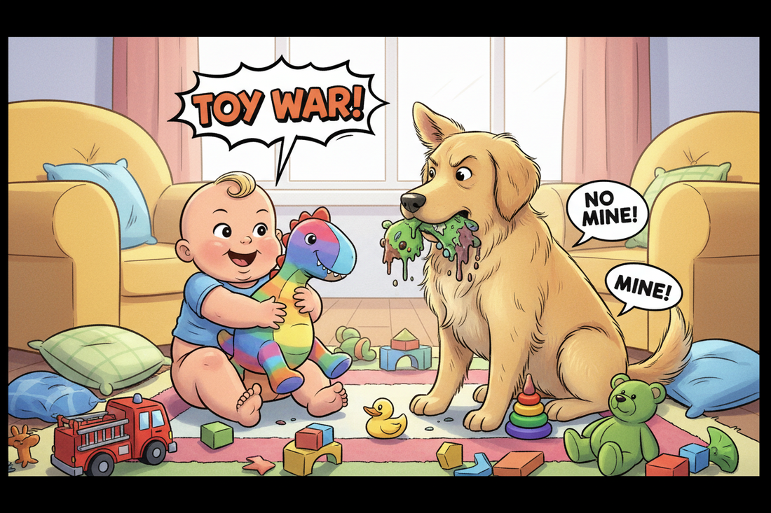 Baby vs Dog: The Ultimate Toy War Continues