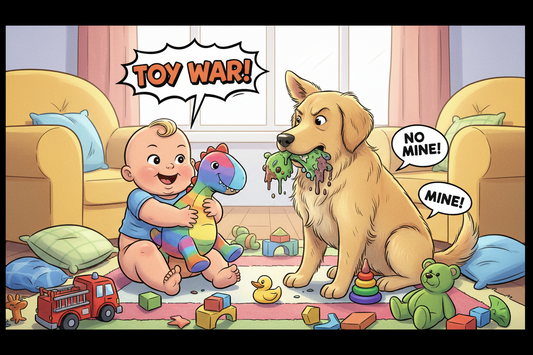 Baby vs Dog: The Ultimate Toy War Continues