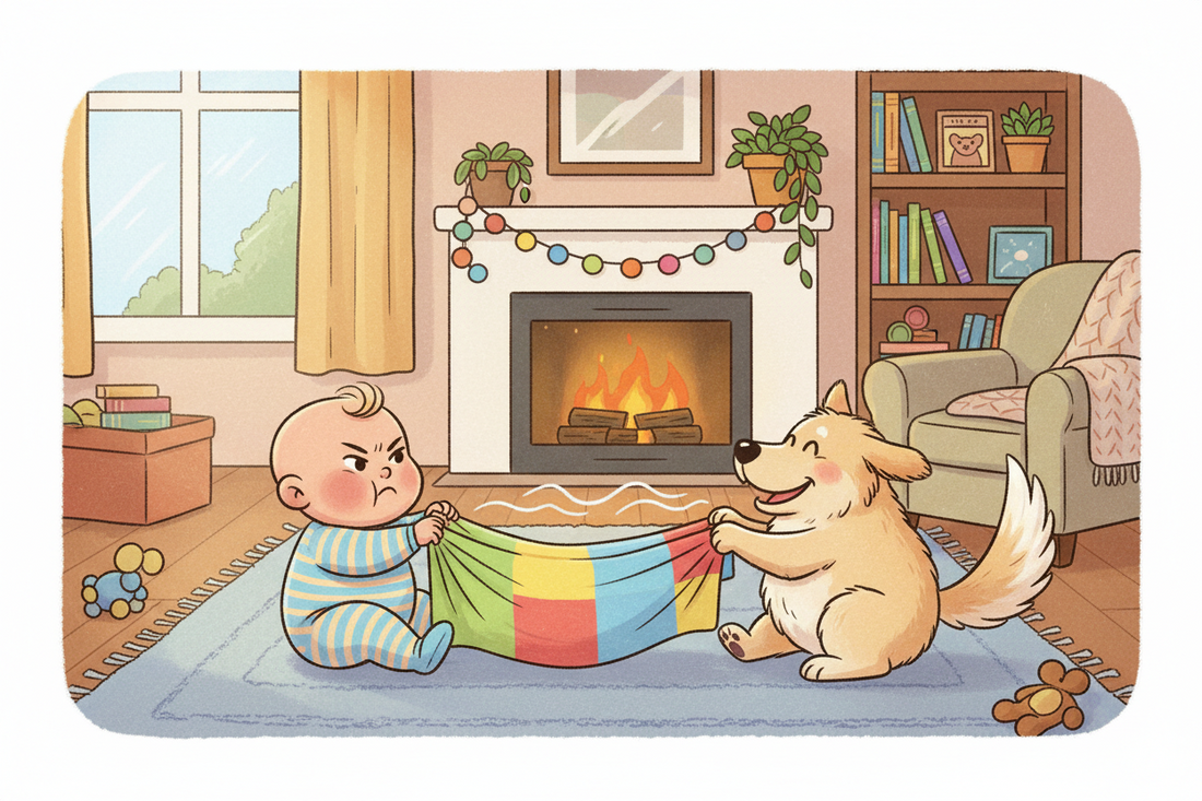 Blanket Battles: Baby vs Dog Edition