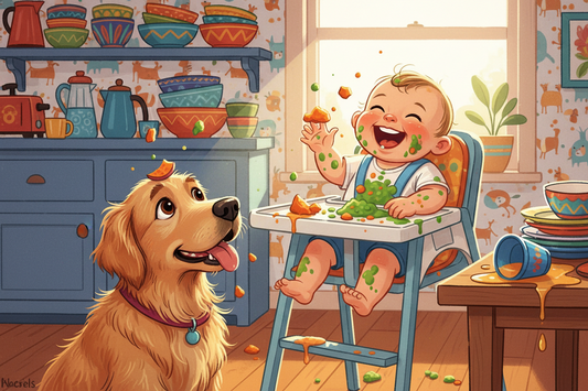 Dog + Baby Mealtime: A Complete Disaster in the Best Way