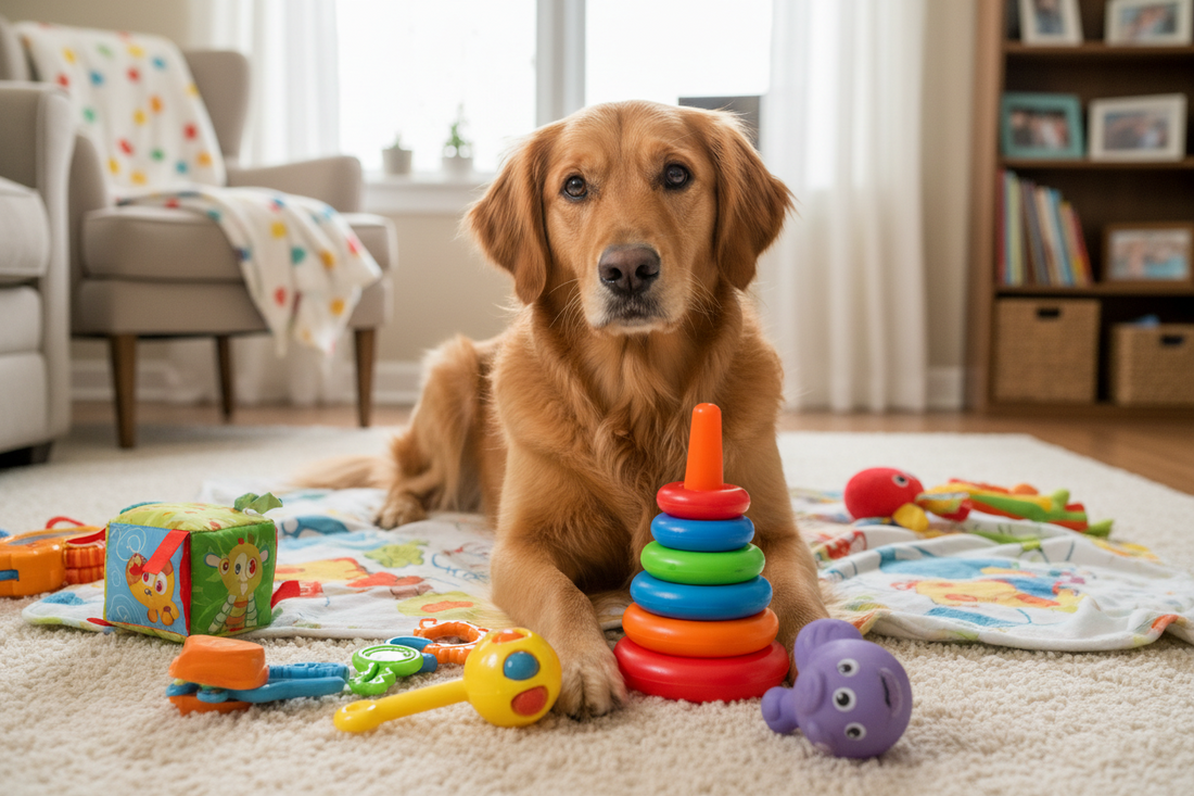 Dog Gets Confused by Baby Toys