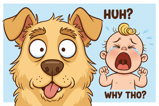 Dog’s Face When Baby Screams for No Reason