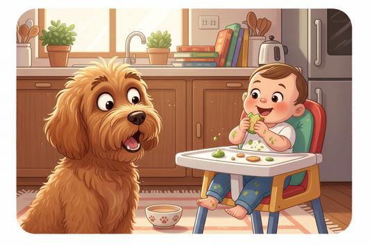 Dog’s Reaction to Baby Eating Everything
