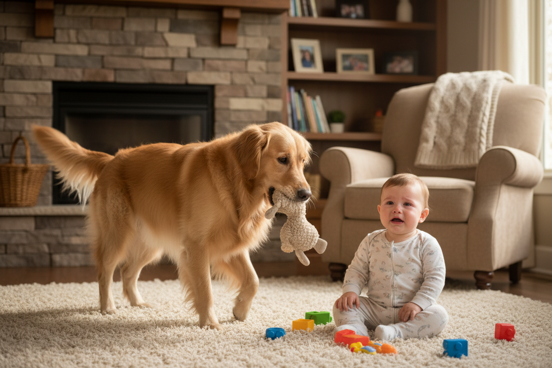 Dog Thinks Baby Crying Means Playtime