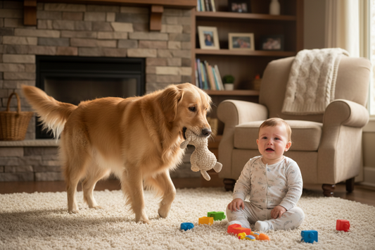 Dog Thinks Baby Crying Means Playtime