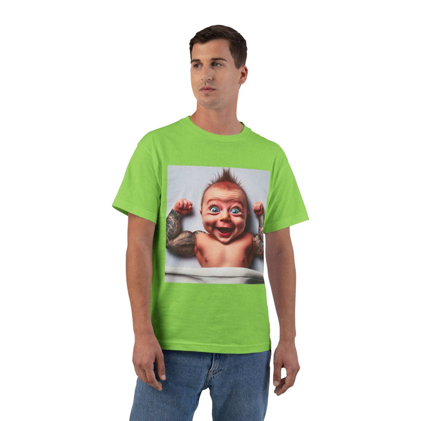 Funny Muscle Baby T-Shirt — Cute Strong Baby Graphic Tee