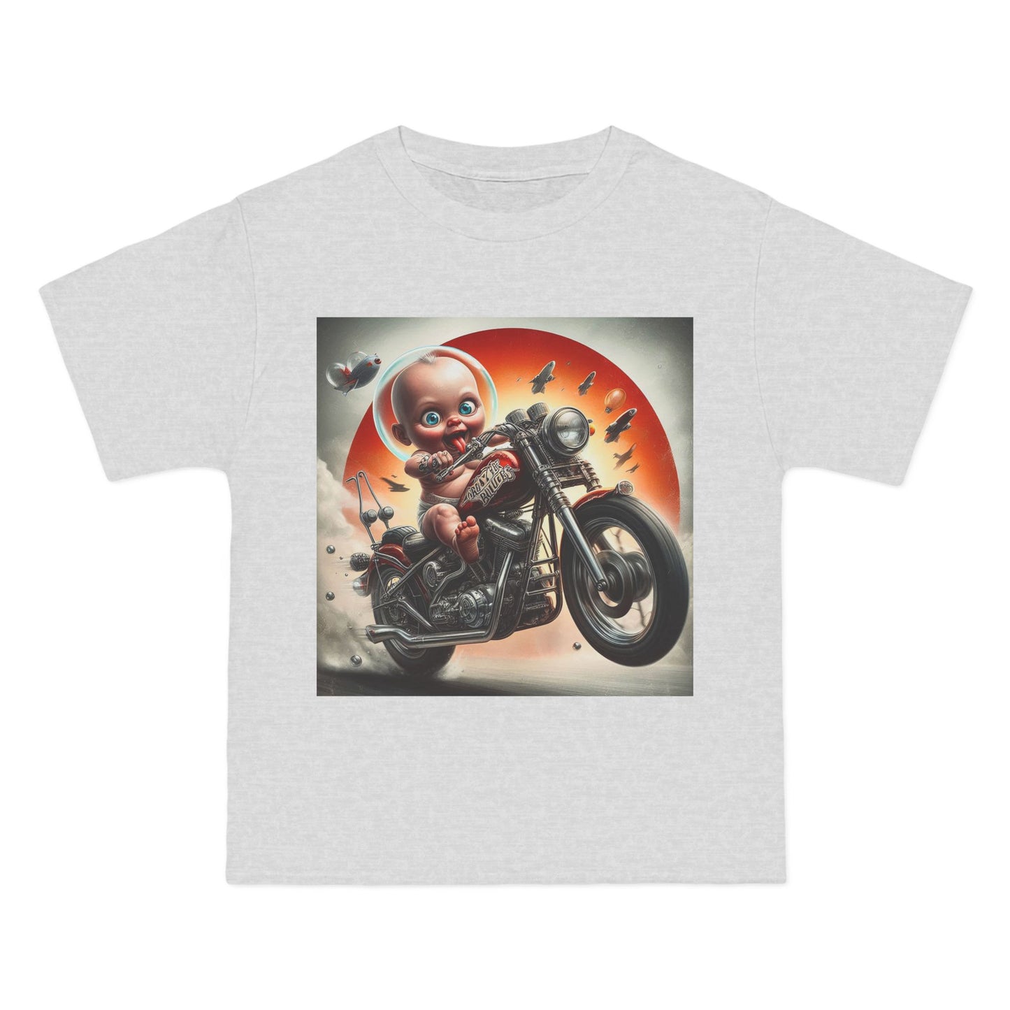 Crazy Biker Baby T-Shirt — Retro Motorcycle Graphic Tee