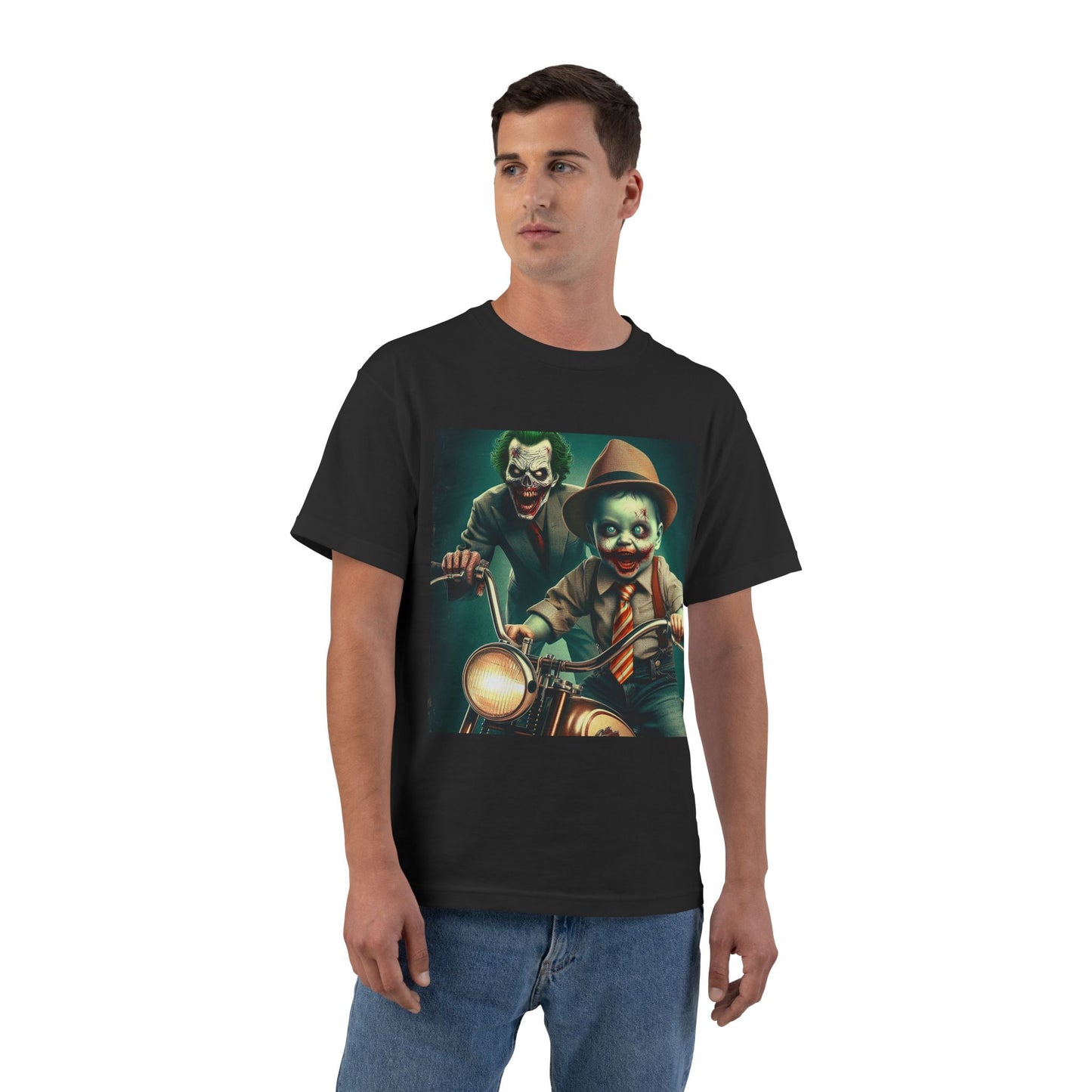 Zombie Joker Motorcycle T-Shirt — Biker Horror Graphic Tee