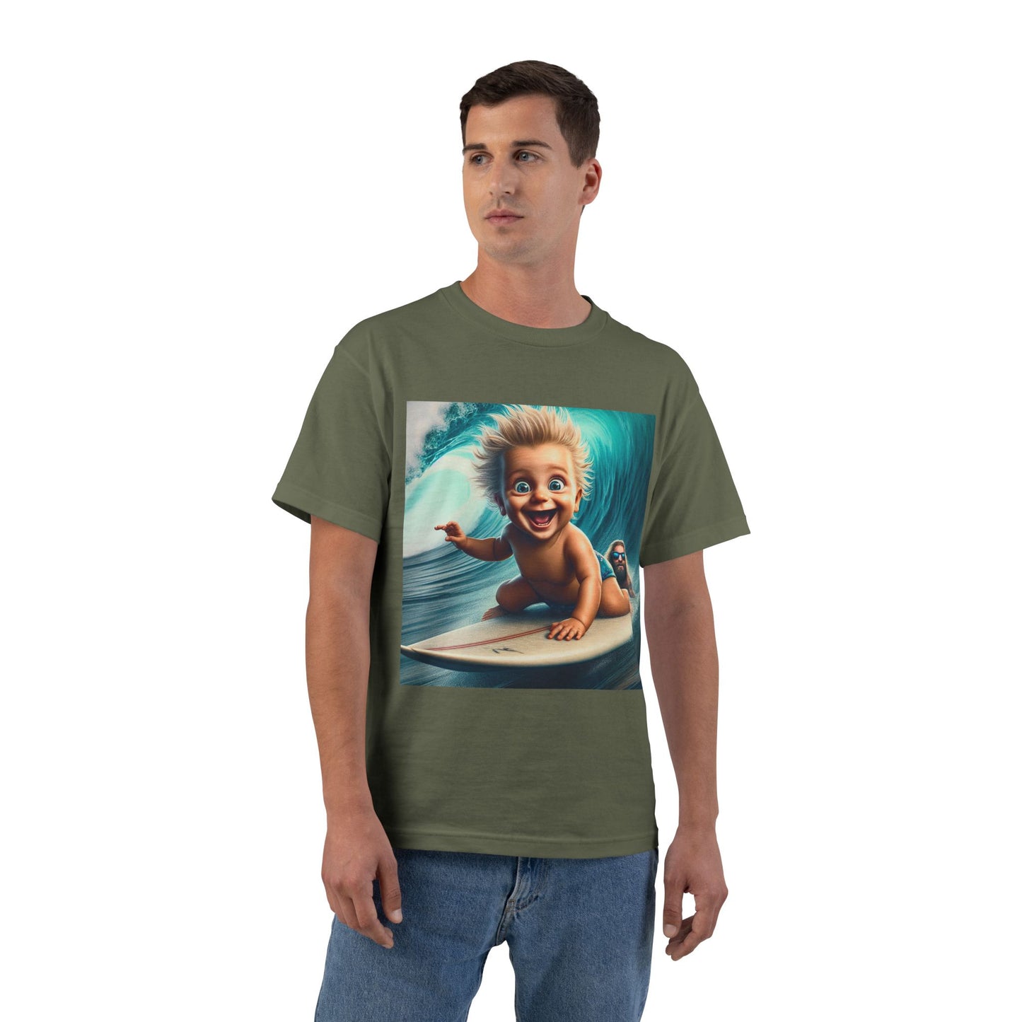 Funny Baby Surfing T-Shirt — Cute Surfing Infant Graphic Tee