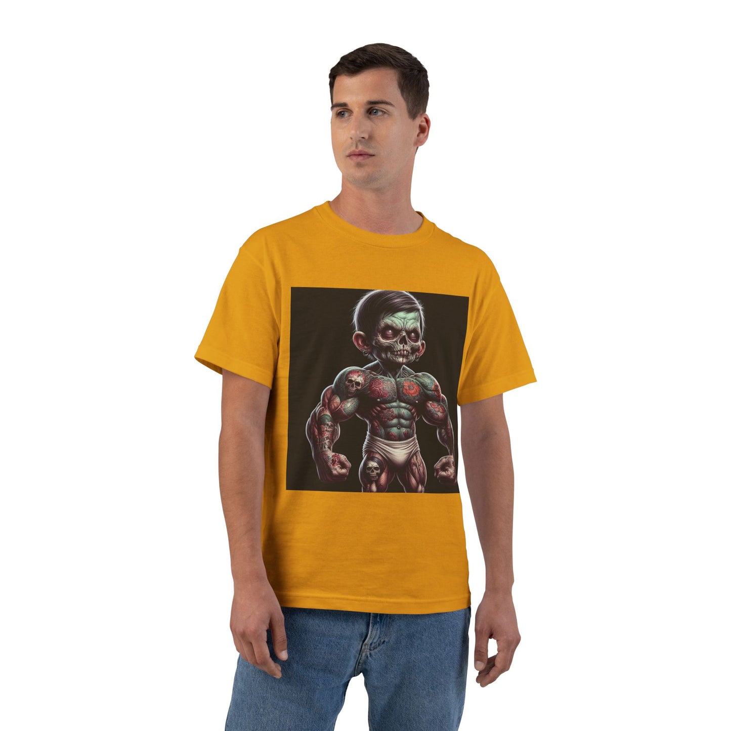 Zombie Muscle Baby T-Shirt — Cute Scary Baby Zombie Graphic Tee