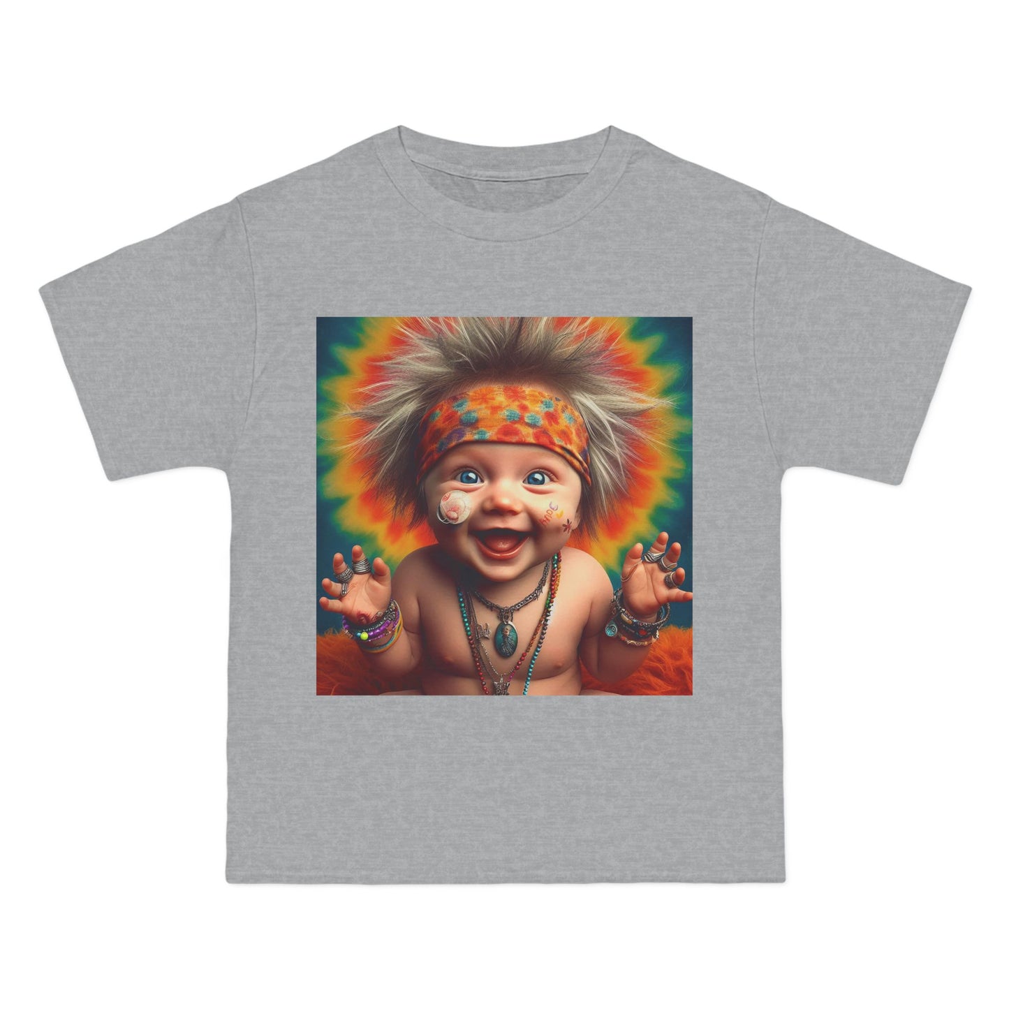 Hippie Baby Graphic T-Shirt — Funny Retro Tie-Dye Baby Design