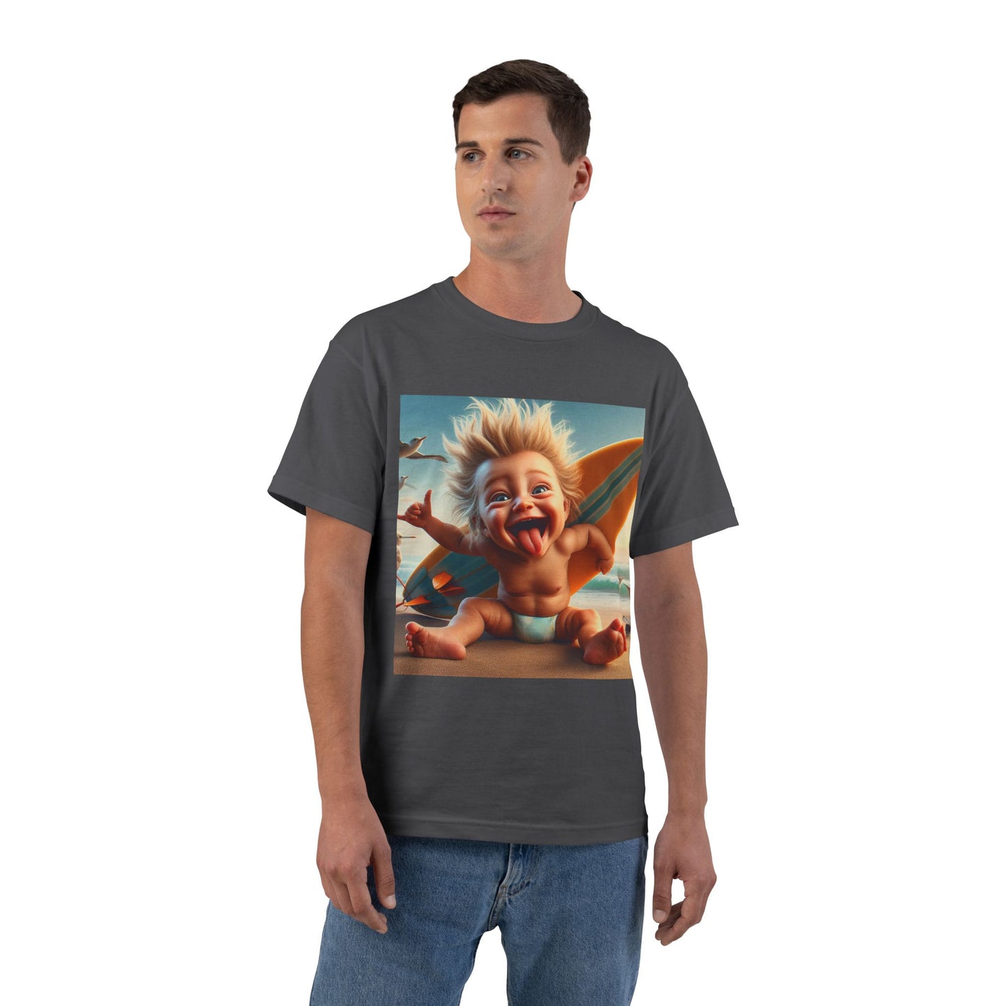 Crazy Surfer Baby T-Shirt — Cute Surf Graphic Tee for Kids