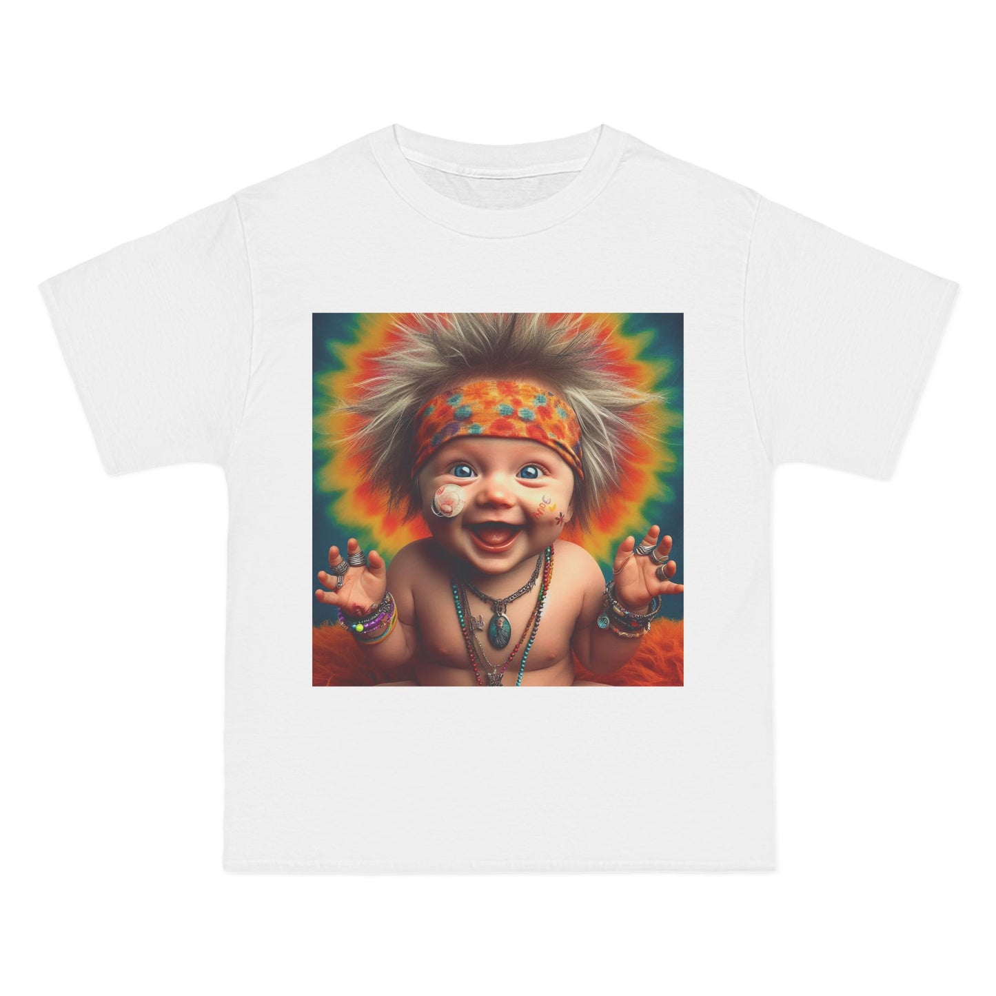 Hippie Baby Graphic T-Shirt — Funny Retro Tie-Dye Baby Design