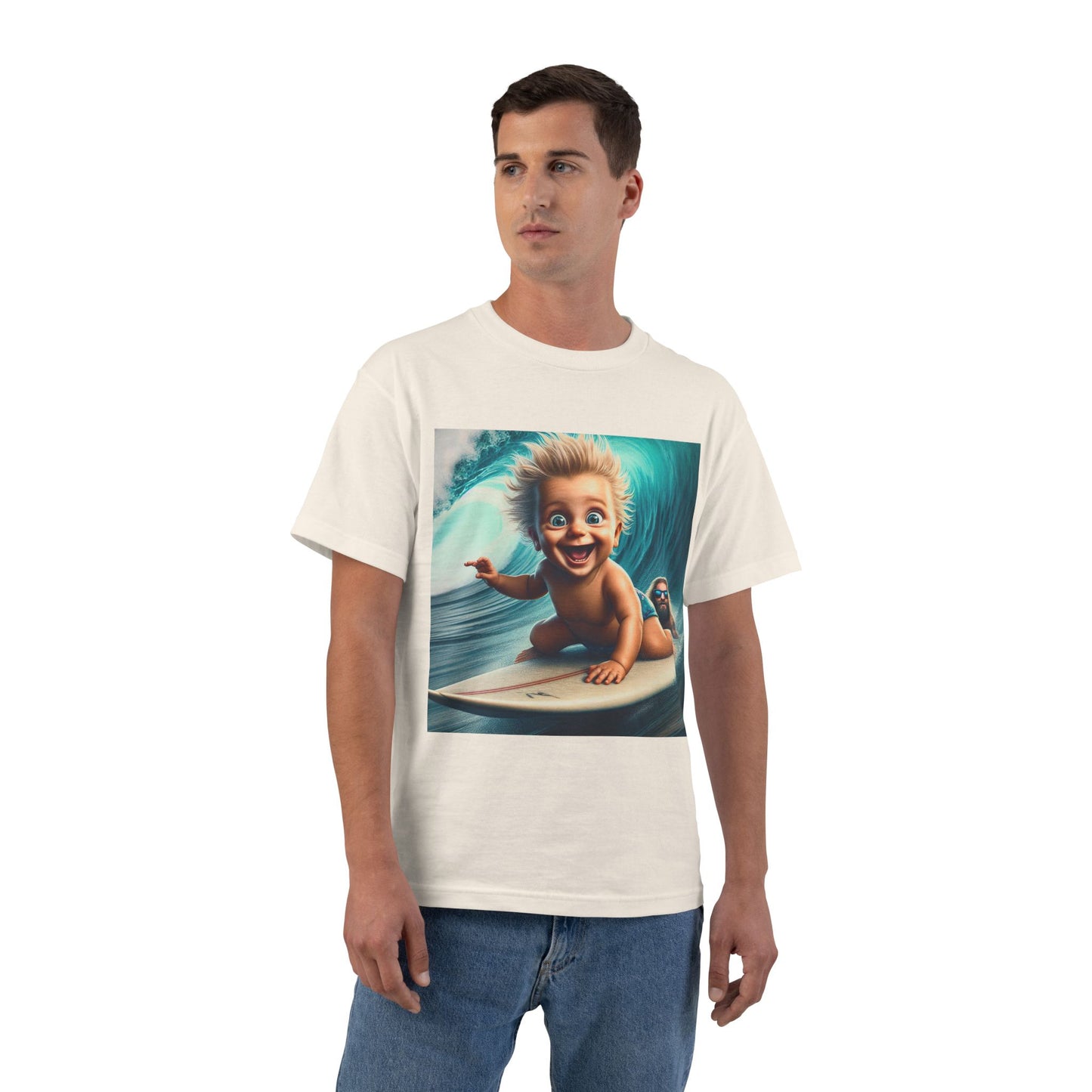 Funny Baby Surfing T-Shirt — Cute Surfing Infant Graphic Tee
