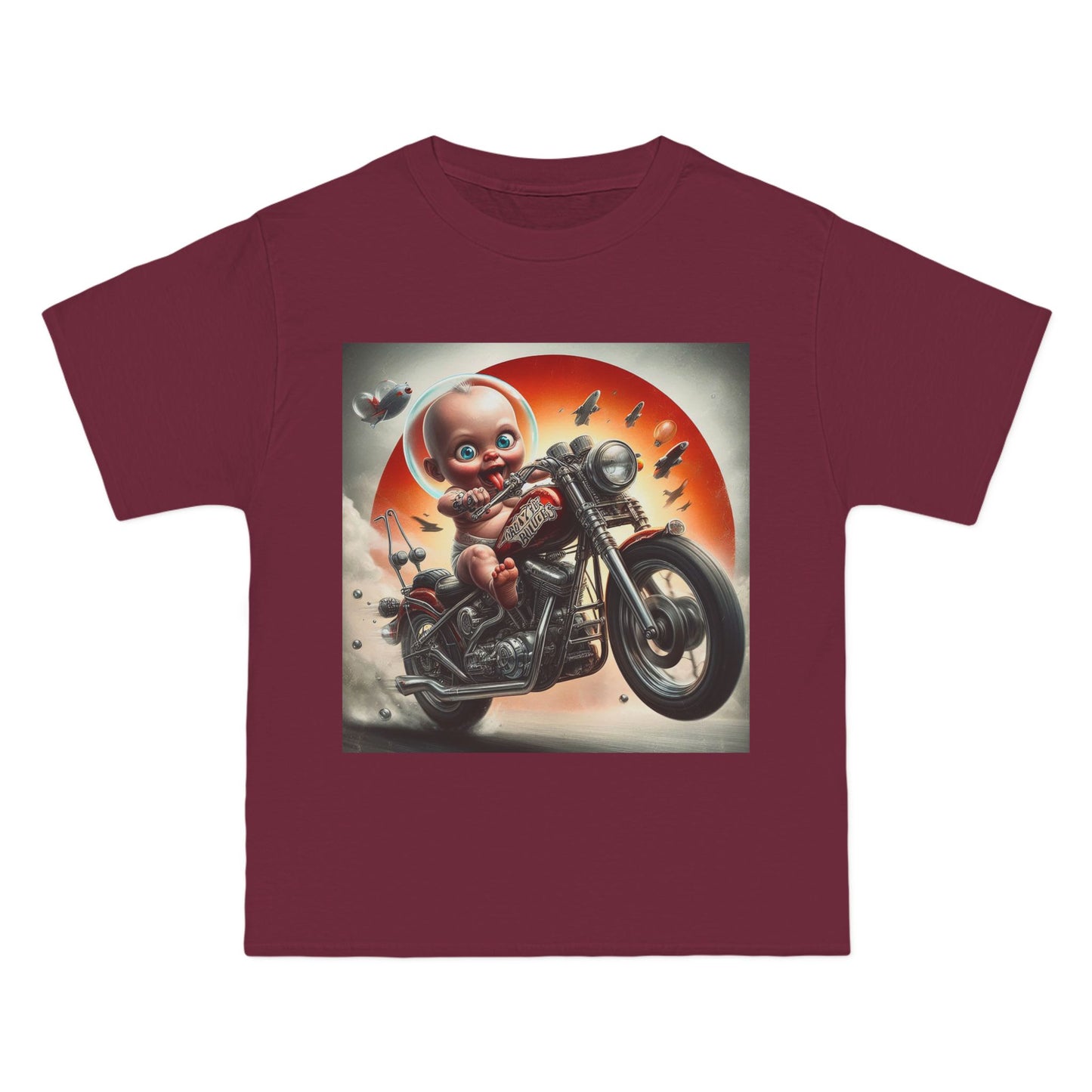 Crazy Biker Baby T-Shirt — Retro Motorcycle Graphic Tee