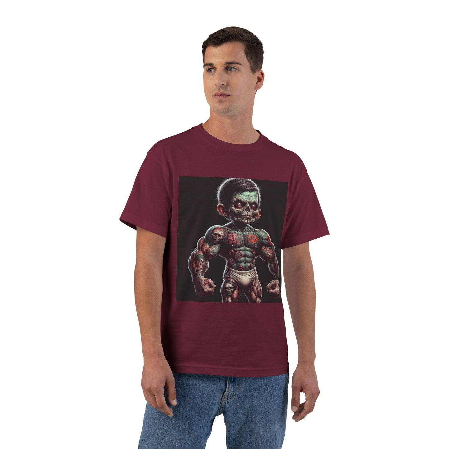 Zombie Muscle Baby T-Shirt — Cute Scary Baby Zombie Graphic Tee