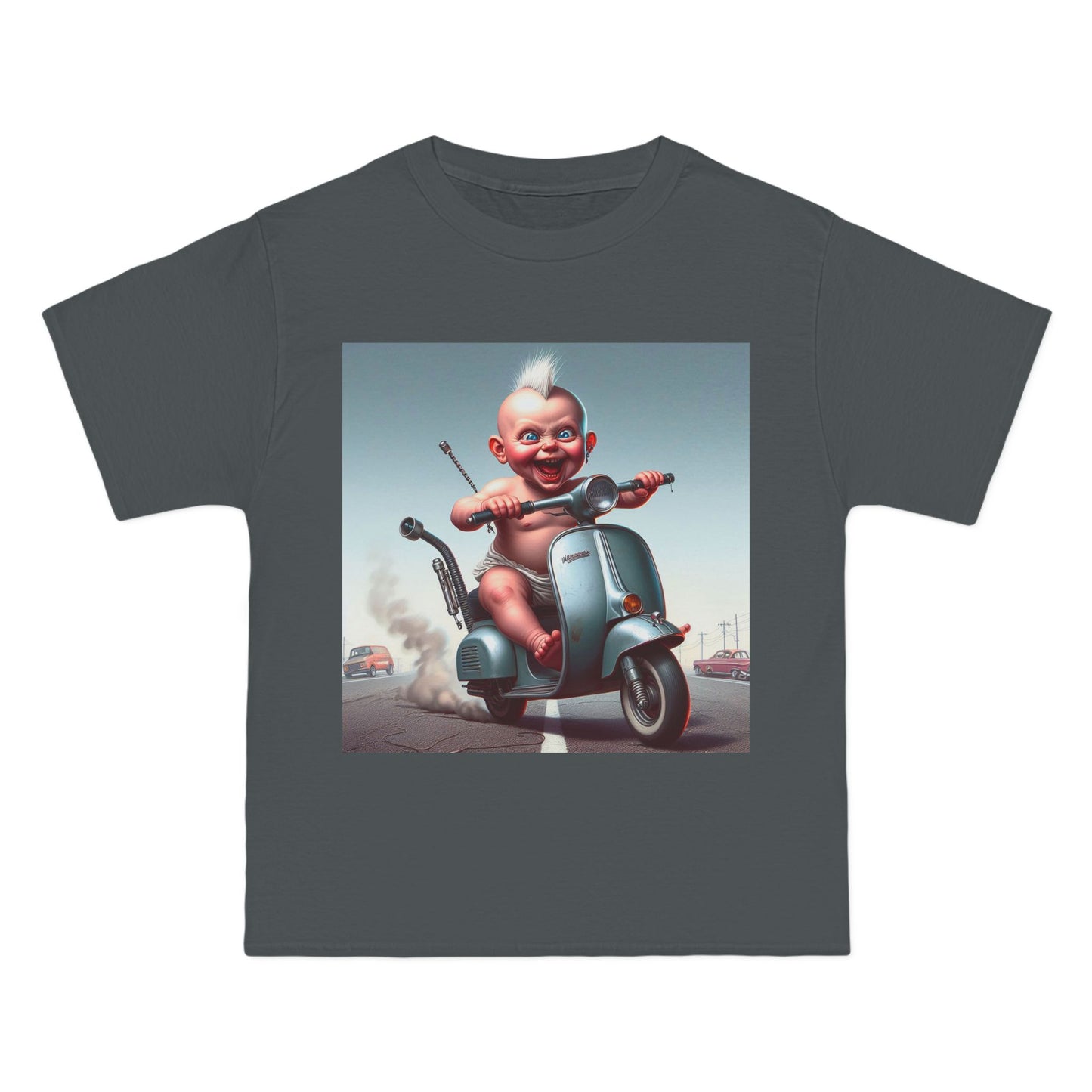 Crazy Baby on a Scooter T-Shirt — Playful Infant Scooter Graphic Tee
