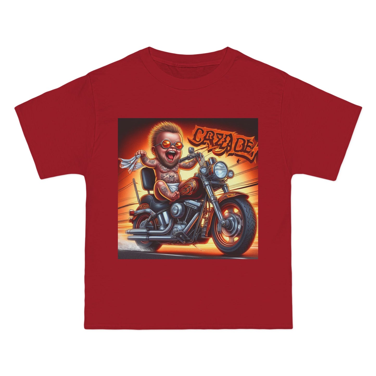 Crazy Baby Motorcycle T-Shirt — Retro Baby on Bike Tee