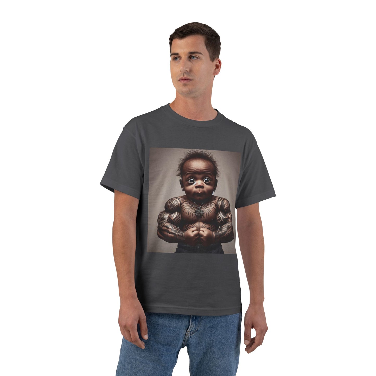 Funny Muscle Baby T-Shirt — Cute Strong Baby Graphic Tee