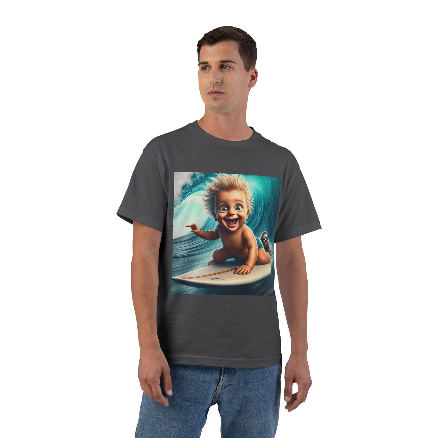 Funny Baby Surfing T-Shirt — Cute Surfing Infant Graphic Tee