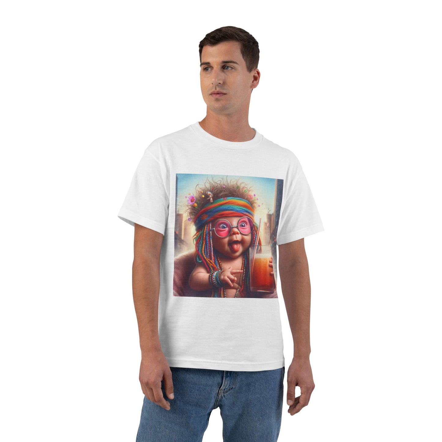 Funny Hippy Baby T-Shirt — Retro Hippie Infant Graphic Tee