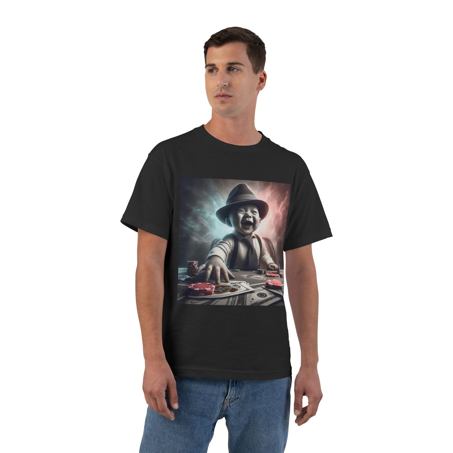 Funny Poker Baby T-Shirt — Cute Baby Playing Cards Design