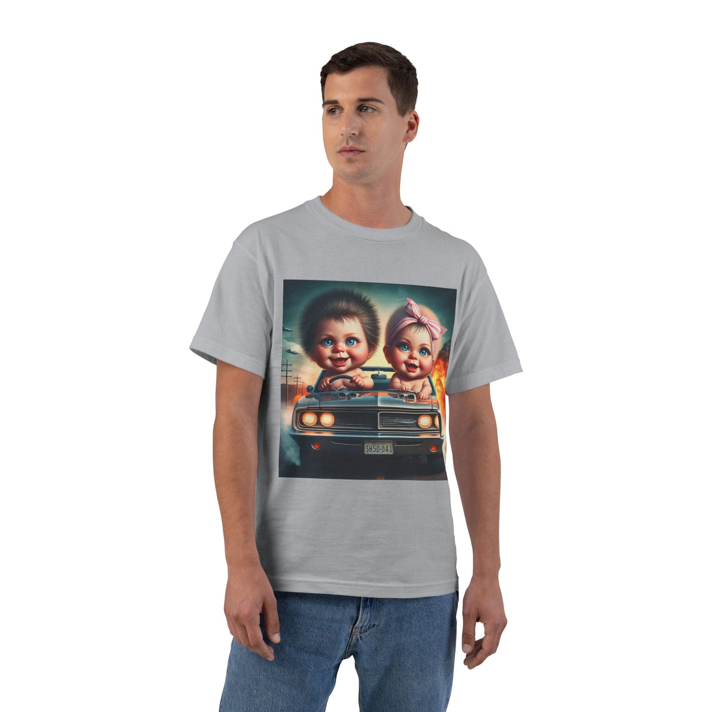 Funny Babies Driving Car T-Shirt — Cute Infant Road Trip Graphic Tee