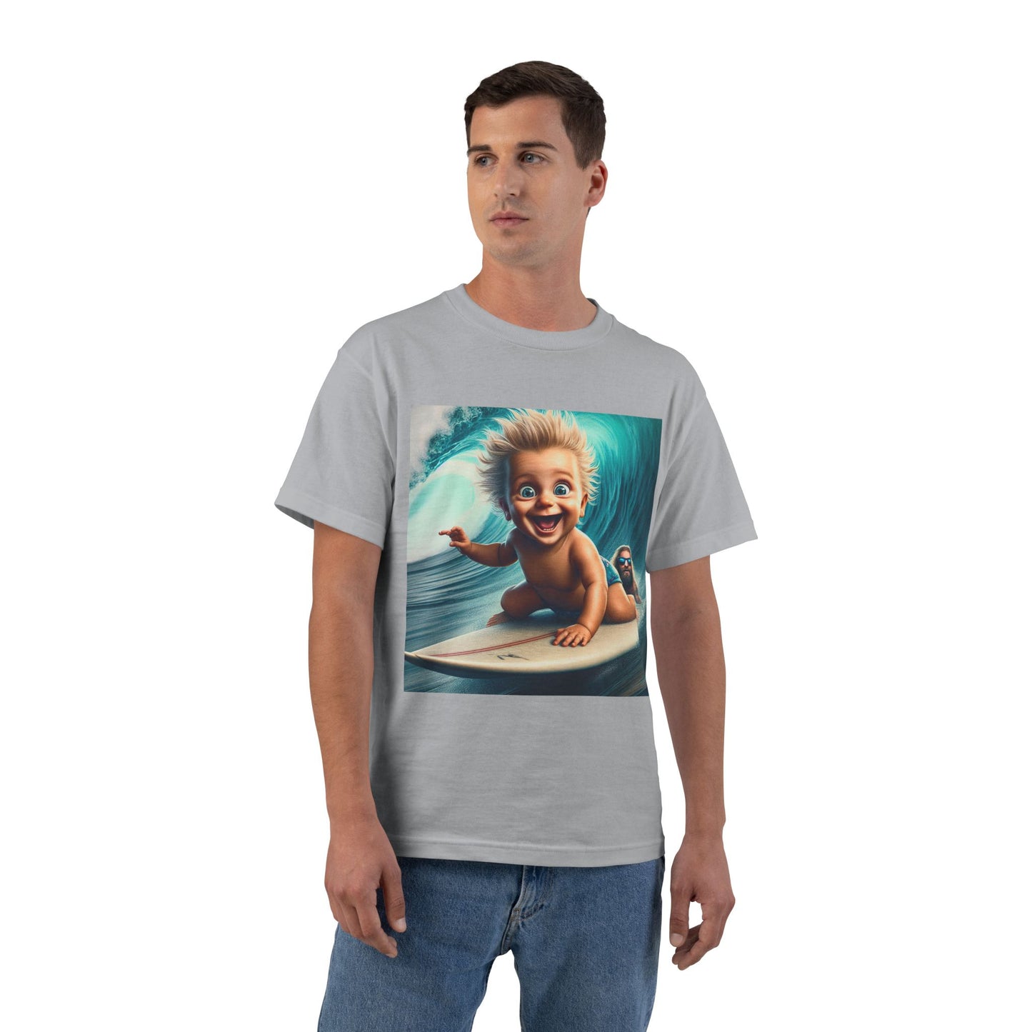 Funny Baby Surfing T-Shirt — Cute Surfing Infant Graphic Tee