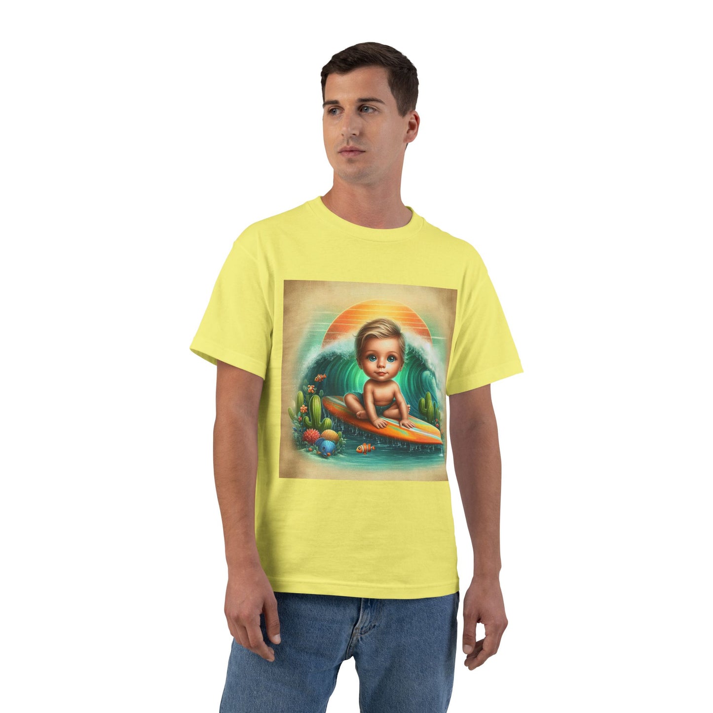 Funny Surfer Baby T-Shirt — Cute Beach Baby Graphic Tee