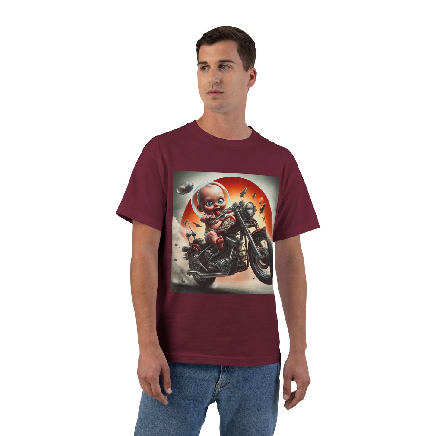 Crazy Biker Baby T-Shirt — Retro Motorcycle Graphic Tee