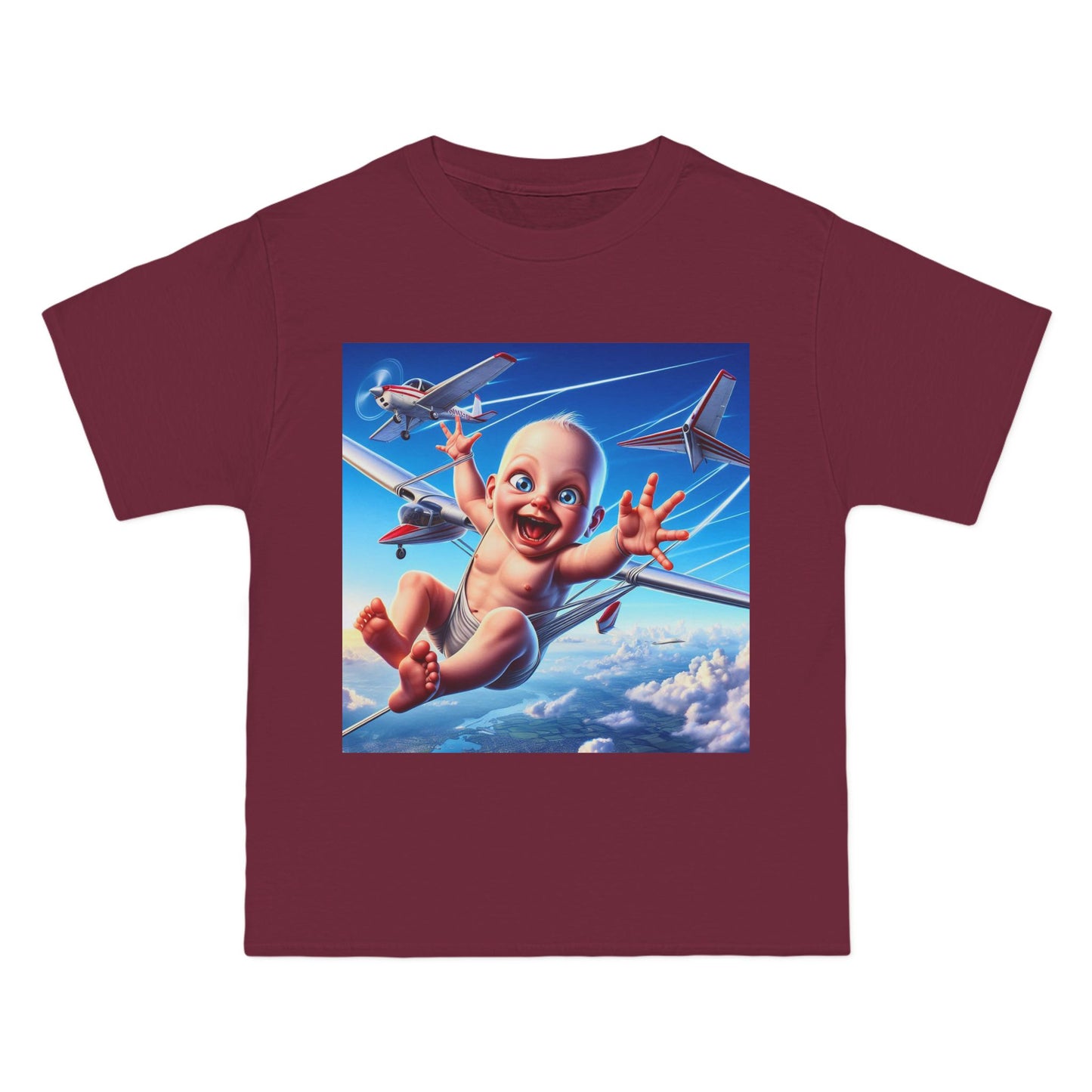 Baby Parachute Graphic T-Shirt — Cute Baby Parachuting Design