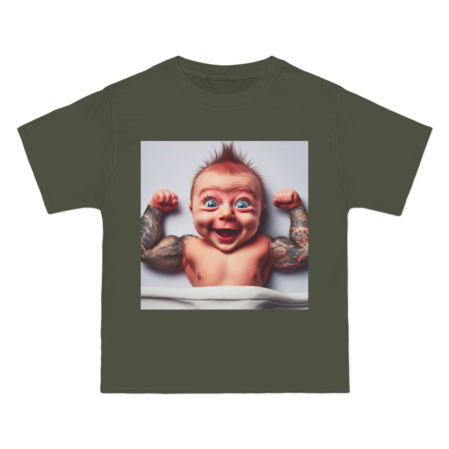 Funny Muscle Baby T-Shirt — Cute Strong Baby Graphic Tee