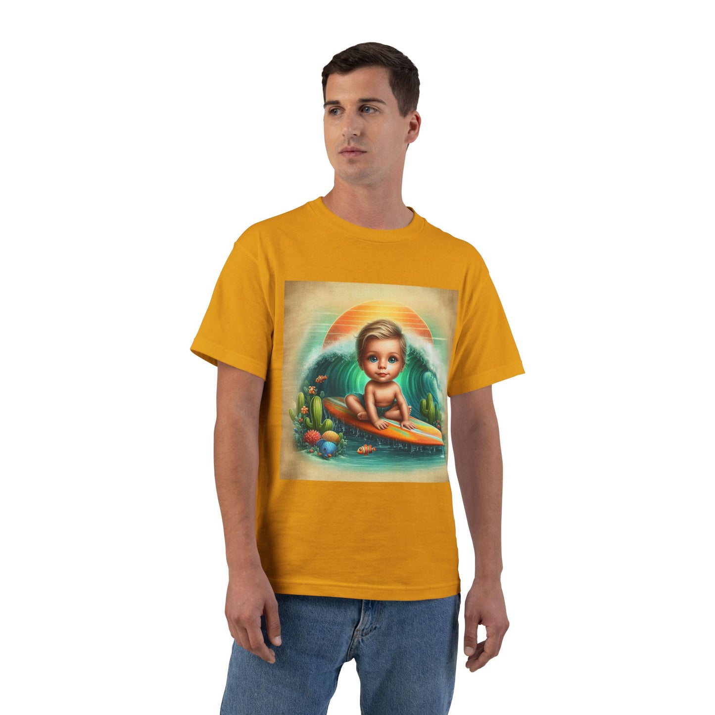 Funny Surfer Baby T-Shirt — Cute Beach Baby Graphic Tee