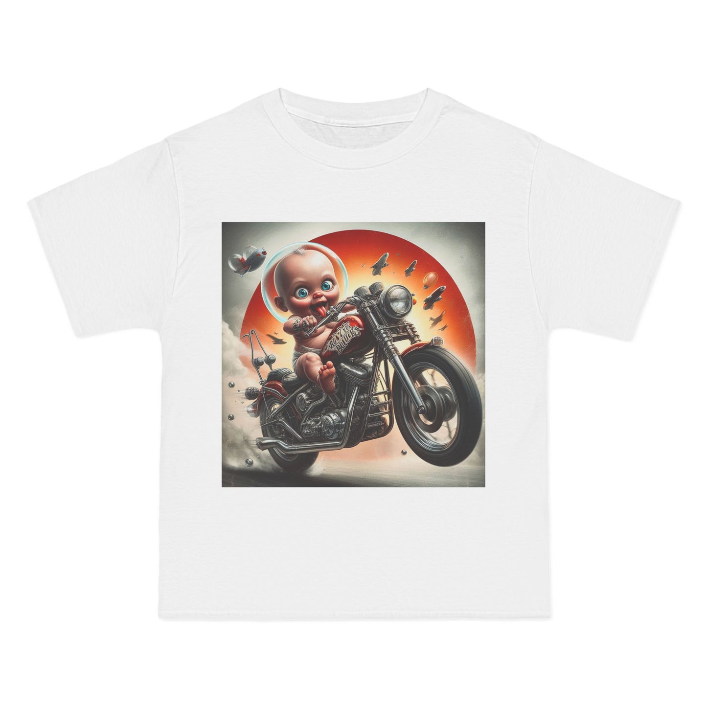 Crazy Biker Baby T-Shirt — Retro Motorcycle Graphic Tee