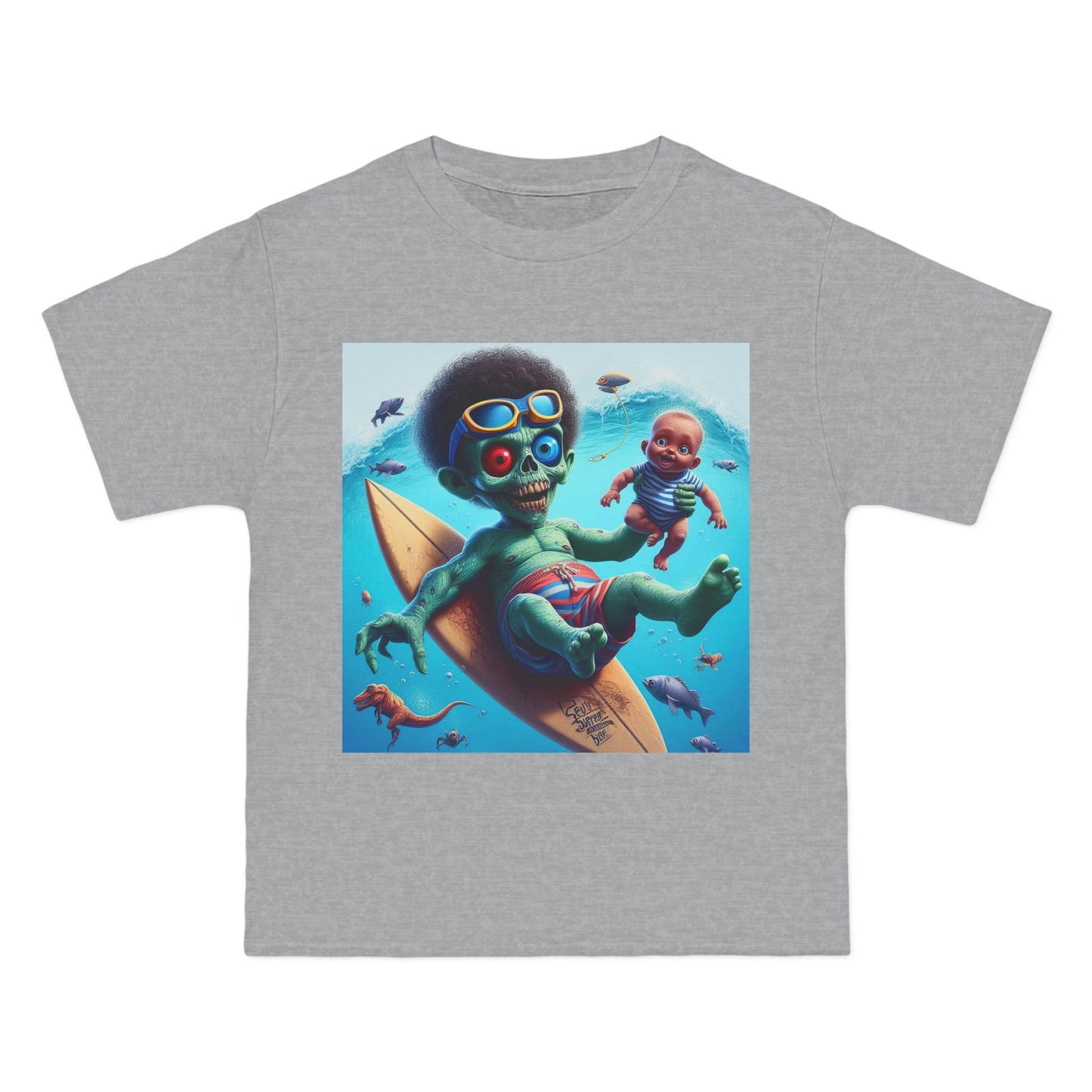 Zombie Surfer Baby T-Shirt — Cute Creepy Surfing Infant Design