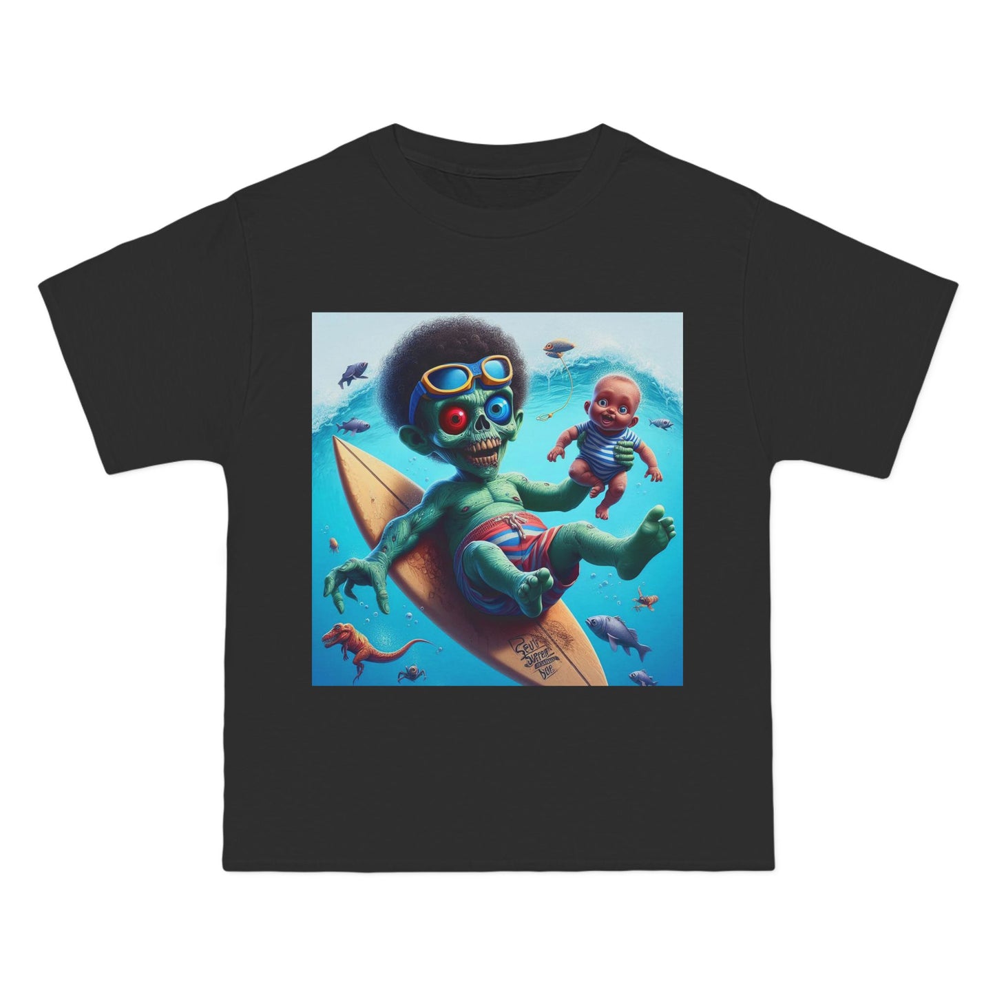 Zombie Surfer Baby T-Shirt — Cute Creepy Surfing Infant Design