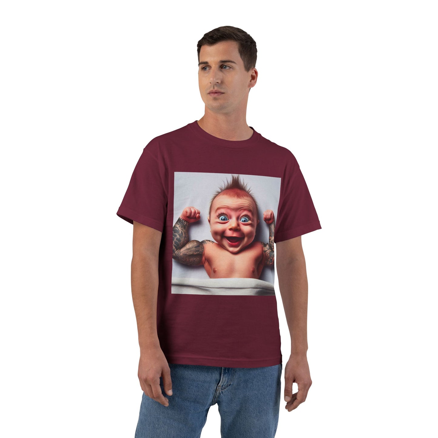 Funny Muscle Baby T-Shirt — Cute Strong Baby Graphic Tee