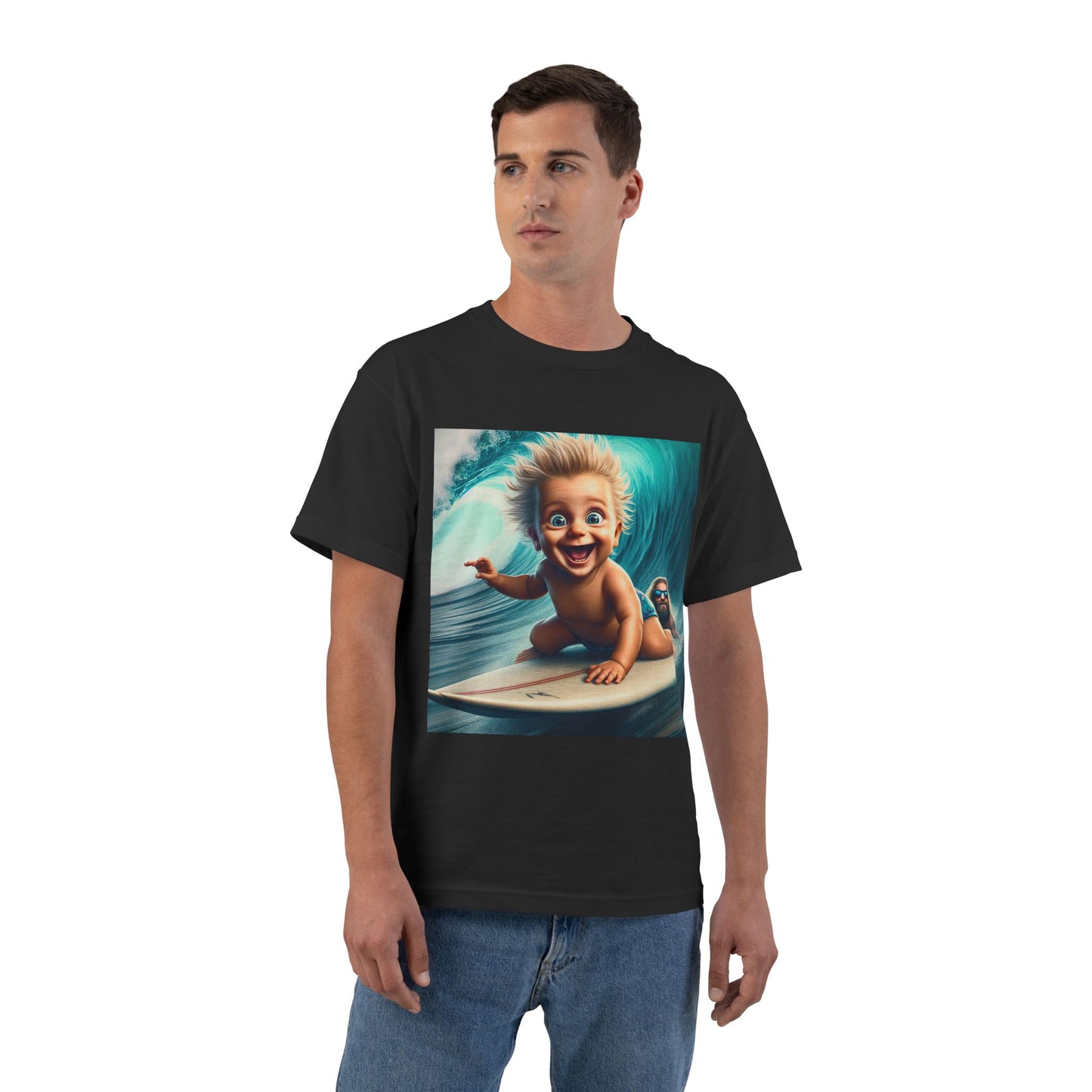 Funny Baby Surfing T-Shirt — Cute Surfing Infant Graphic Tee