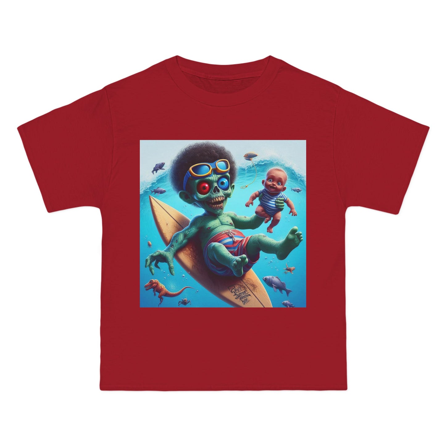 Zombie Surfer Baby T-Shirt — Cute Creepy Surfing Infant Design