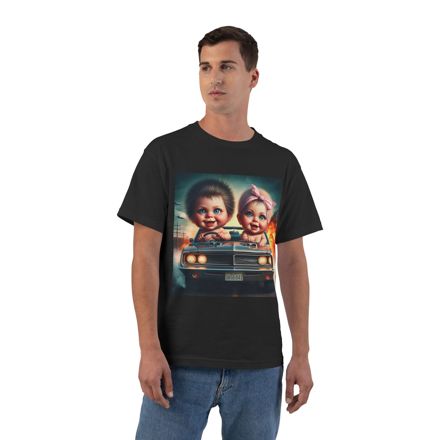 Funny Babies Driving Car T-Shirt — Cute Infant Road Trip Graphic Tee