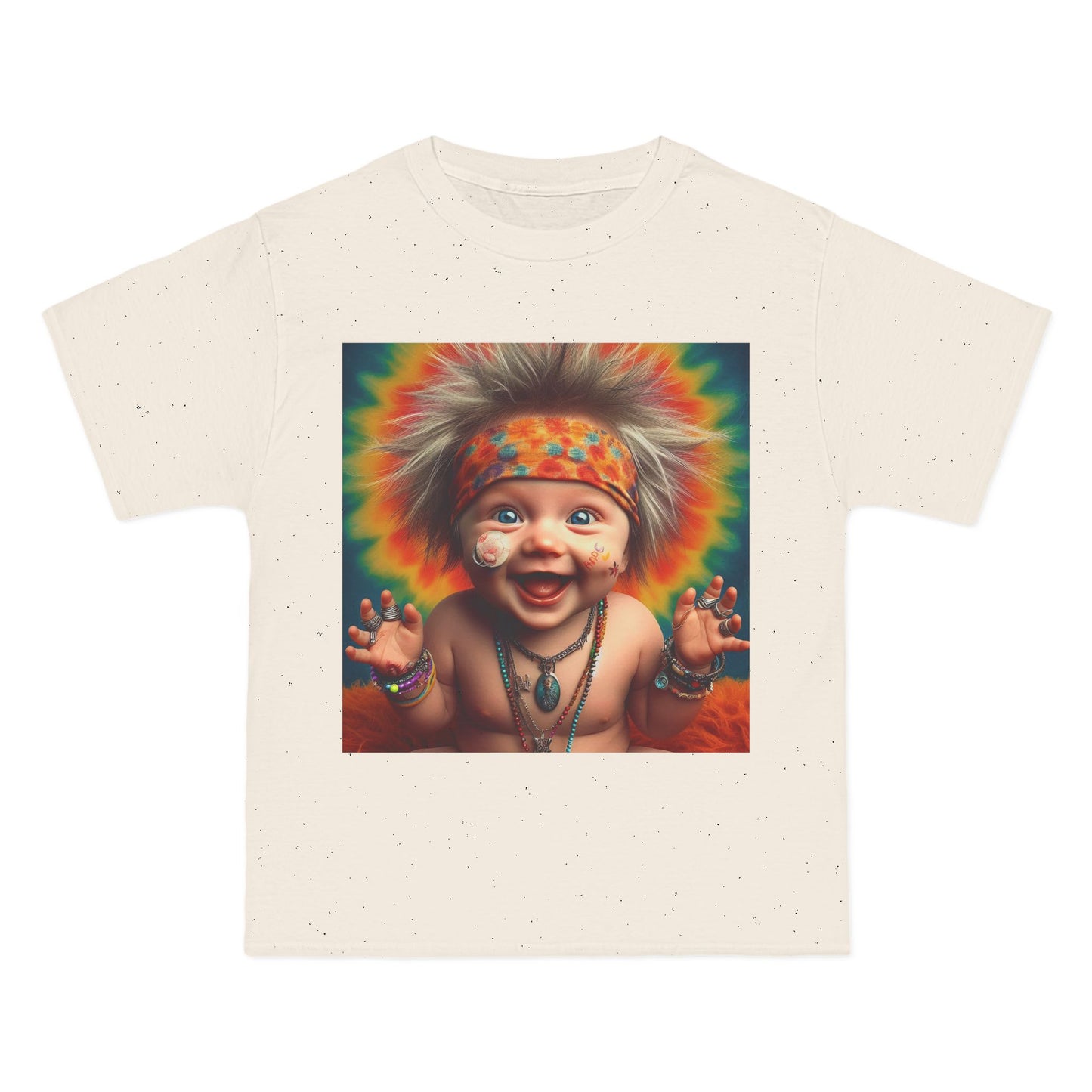 Hippie Baby Graphic T-Shirt — Funny Retro Tie-Dye Baby Design
