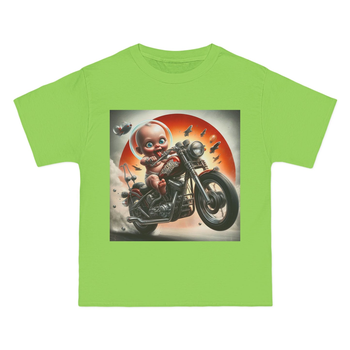 Crazy Biker Baby T-Shirt — Retro Motorcycle Graphic Tee