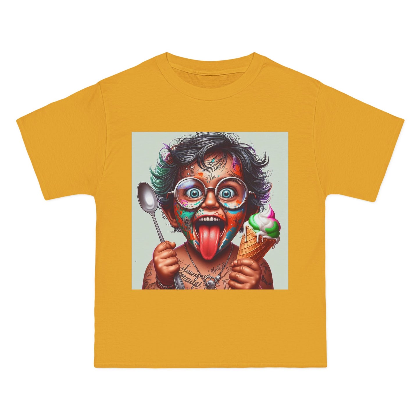 Crazy Baby Eating Ice Cream T-Shirt — Cute Funny Infant Graphic Tee