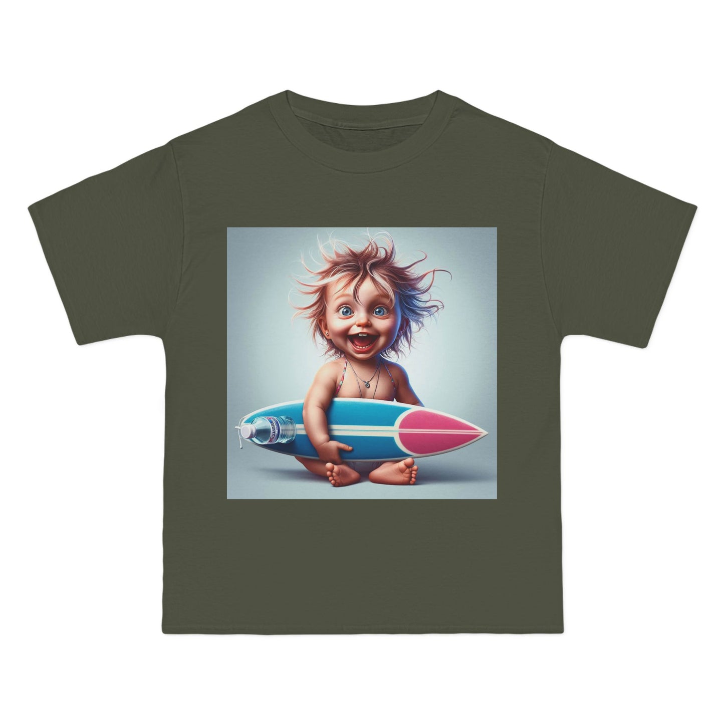 Funny Baby with Surfboard T-Shirt — Cute Surfing Infant Graphic Tee
