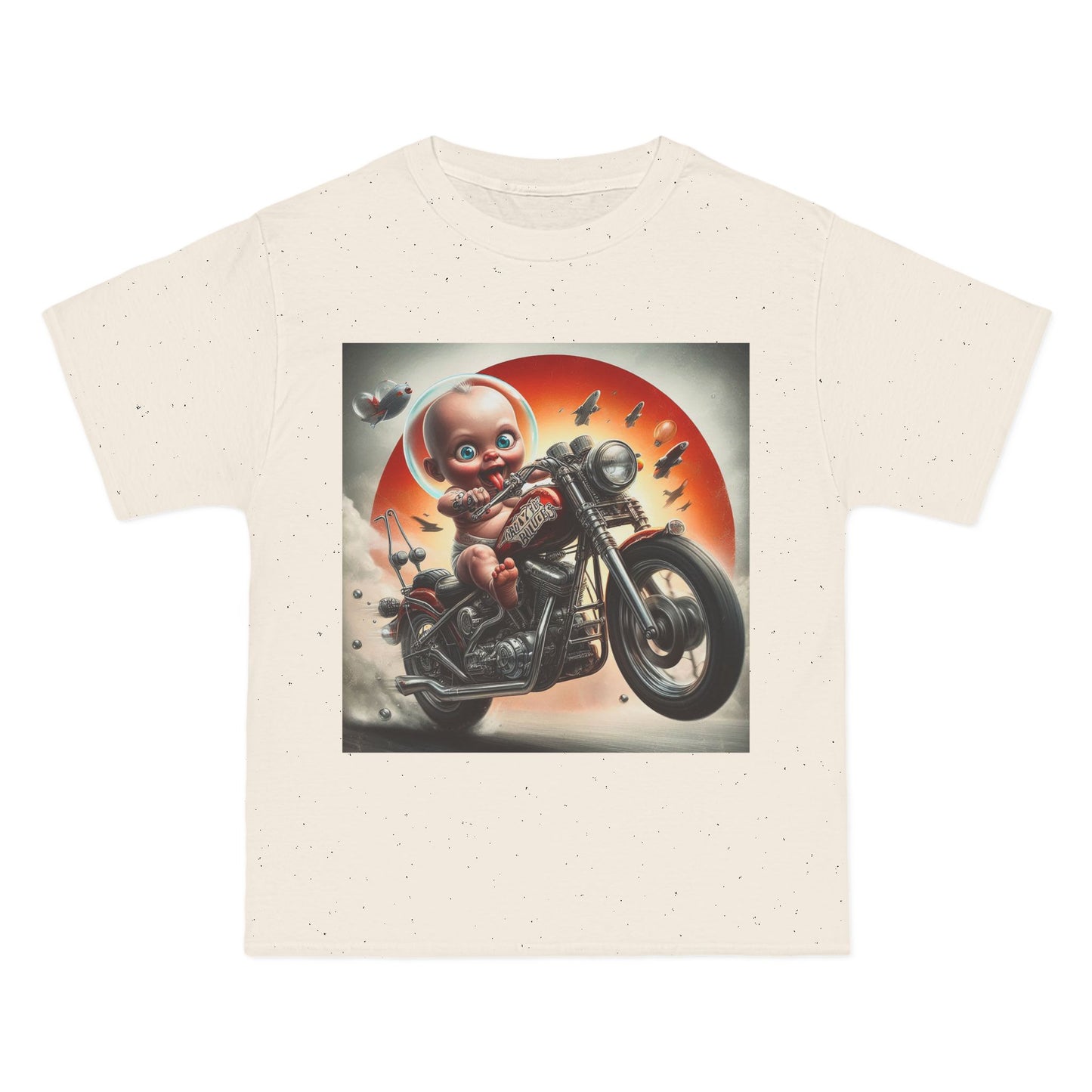 Crazy Biker Baby T-Shirt — Retro Motorcycle Graphic Tee